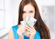 Photo: lovely teenage girl with money lovely teenage girl with money