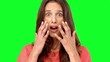Vidéo : Woman cowering with fear Woman cowering with fear