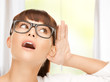 Photo: happy woman listening gossip happy woman listening gossip