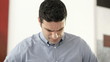 Video: Frustrated angry man trying to button up a tight shirt Frustrated angry man trying to button up a tight shirt