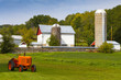 American Countryside Farm With Tractor