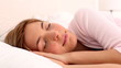 Blonde woman enjoying her sleep