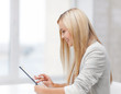 woman with tablet pc