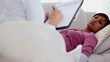Therapist making notes while patient is speaking
