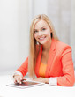 woman with tablet pc