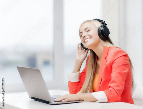 Photo: woman with headphones woman with headphones