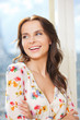 picture of smiling woman at home