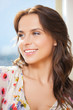 picture of smiling woman at home