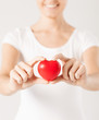 woman hands with heart