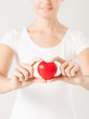 woman hands with heart