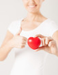 woman hands with heart