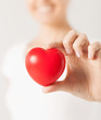 woman hands with heart