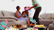 Video: Pregnant woman receiving her guests at her baby shower Pregnant woman receiving her guests at her baby shower