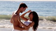 Man lifting up his girlfriend