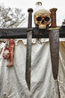 Schädel und Messer