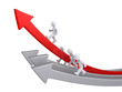 People race on arrows