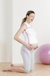 pregnant woman doing exercises