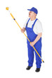 house painter is painting wall