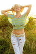 attractive, beauty, blonde, girl, natural, smiling, summer