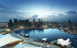 Singapore city in sunset time
