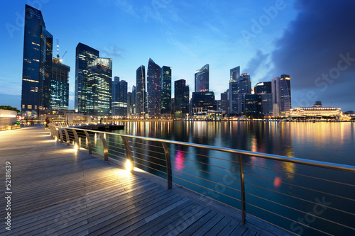 Photo: Singapore city in sunset time Singapore city in sunset time