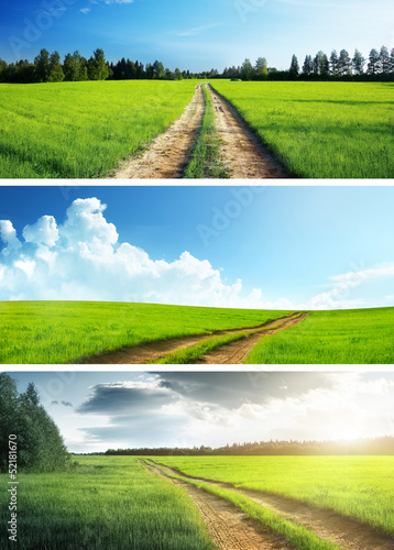 Photo: ground roads set of banners ground roads set of banners