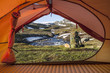 Photo: Ausblick aus einem Zelt in der Hardangervidda, Norwegen Ausblick aus einem Zelt in der Hardangervidda, Norwegen