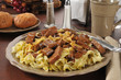 Photo: Beef tips on buttered noodles Beef tips on buttered noodles
