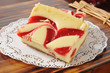 Photo: Cheesecake with strawberry swirls Cheesecake with strawberry swirls