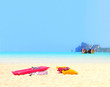 Beach gears at Koh Phi Phi island at day time