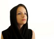 Beautiful girl with black hood
