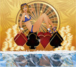 Vector: Summer poker time background vector illustration Summer poker time background vector illustration