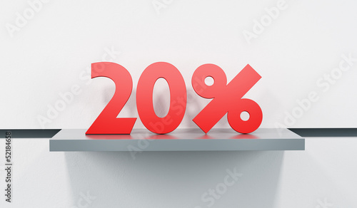 Illustration: sale at 20 percent sale at 20 percent