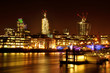 London skyline at night