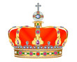 Vector: of royal gold crown with jewels and ornament of royal gold crown with jewels and ornament