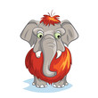 Cartoon image of a baby mammoth.