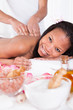Woman Receiving Massage At Spa