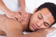 Man Receiving Massage From Female Hand
