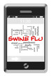 Swine Flu Word Cloud Concept on Touchscreen Phone