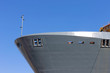 Nose ship building under at the shipyard