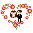 Wedding couple. Vector illustration