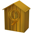 Golden starling house icon