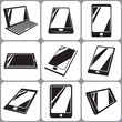 smartphone and tablet icons set
