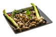 Escargot with asparagus, rosemary, thymus and tomato
