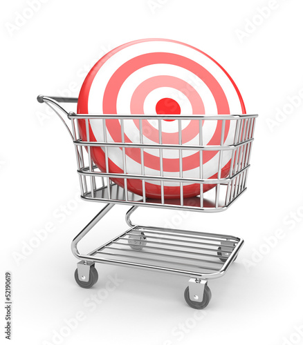Illustration: Shopping cart with arrow Shopping cart with arrow
