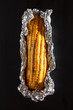 corn on black background