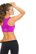 Fitness young woman . rear view