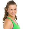 Photo: Portrait of happy fitness young woman Portrait of happy fitness young woman