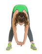 Fitness young woman stretching