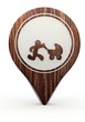 baby buggy sign on a set of wooden  markers